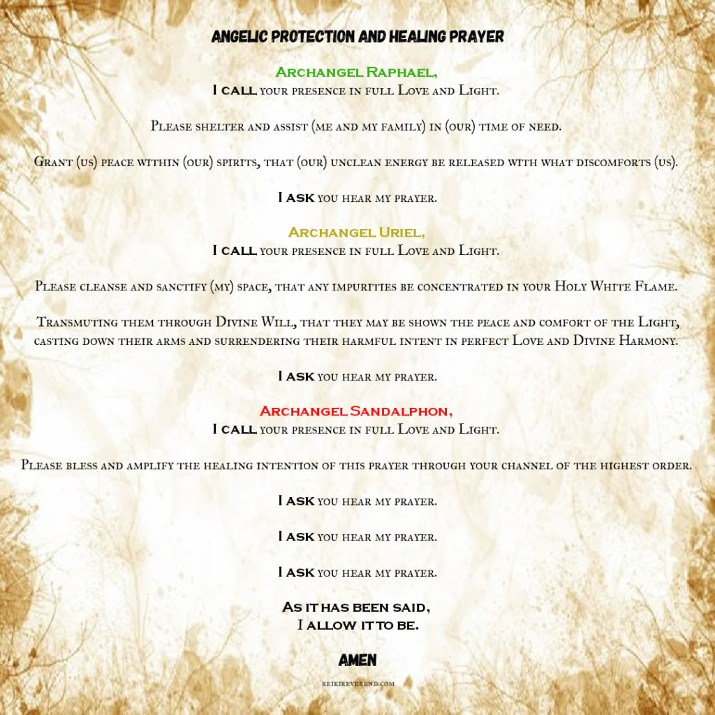 Angelic Protection and Healing Prayer Reiki Reverend